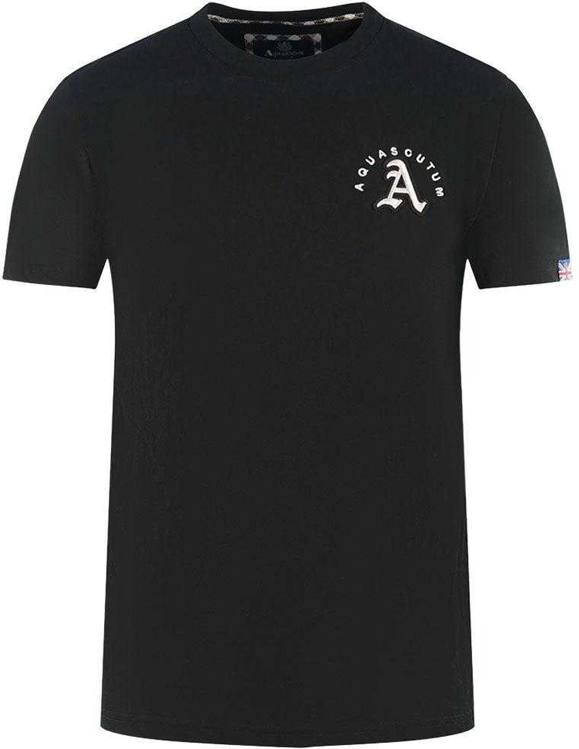 Aquascutum - "London" T-Shirt für Herren, Rückseitiger Aufdruck (Schwarz)