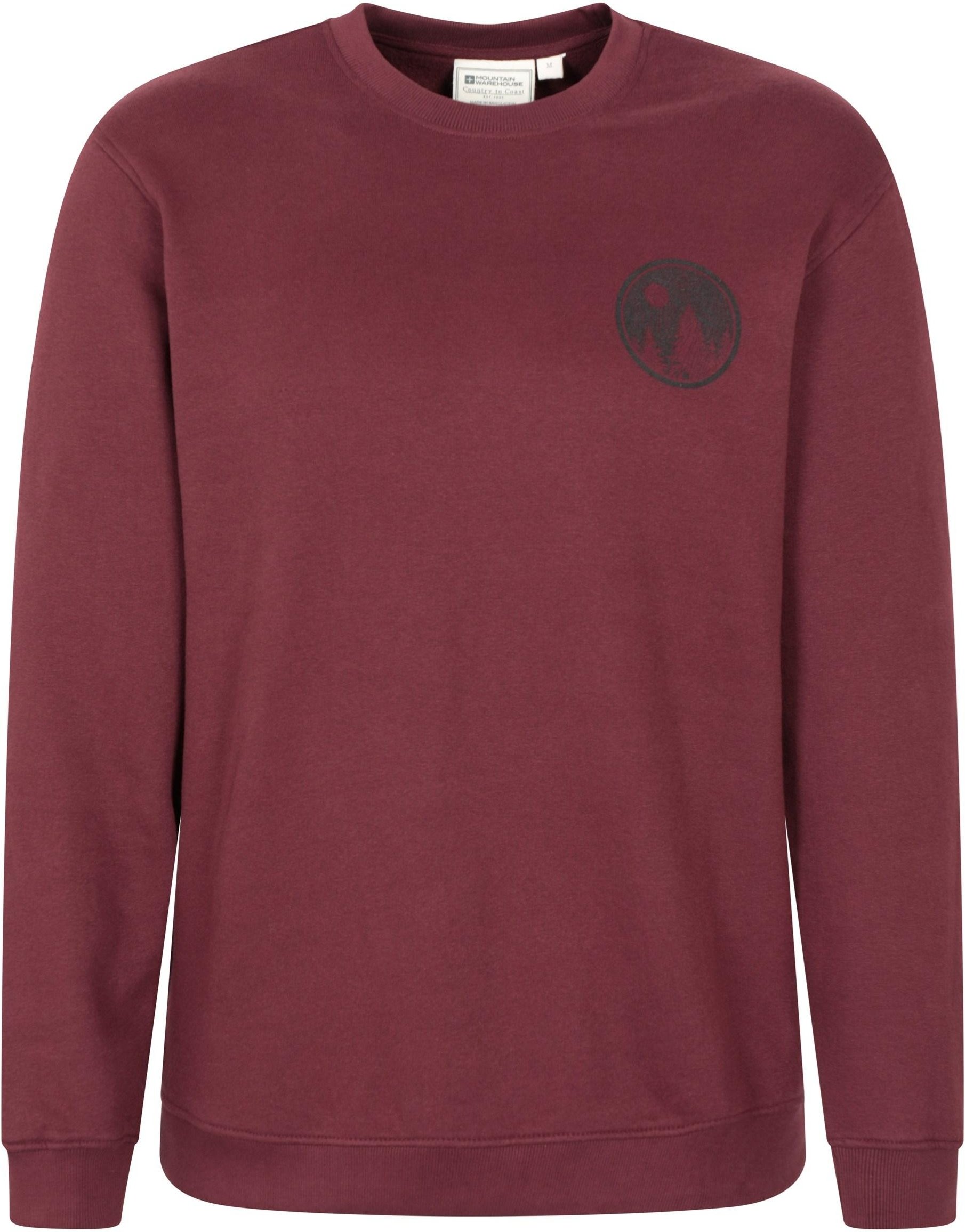 Mountain Warehouse - Sweatshirt Rundhalsausschnitt für Herren (Burgunderrot)