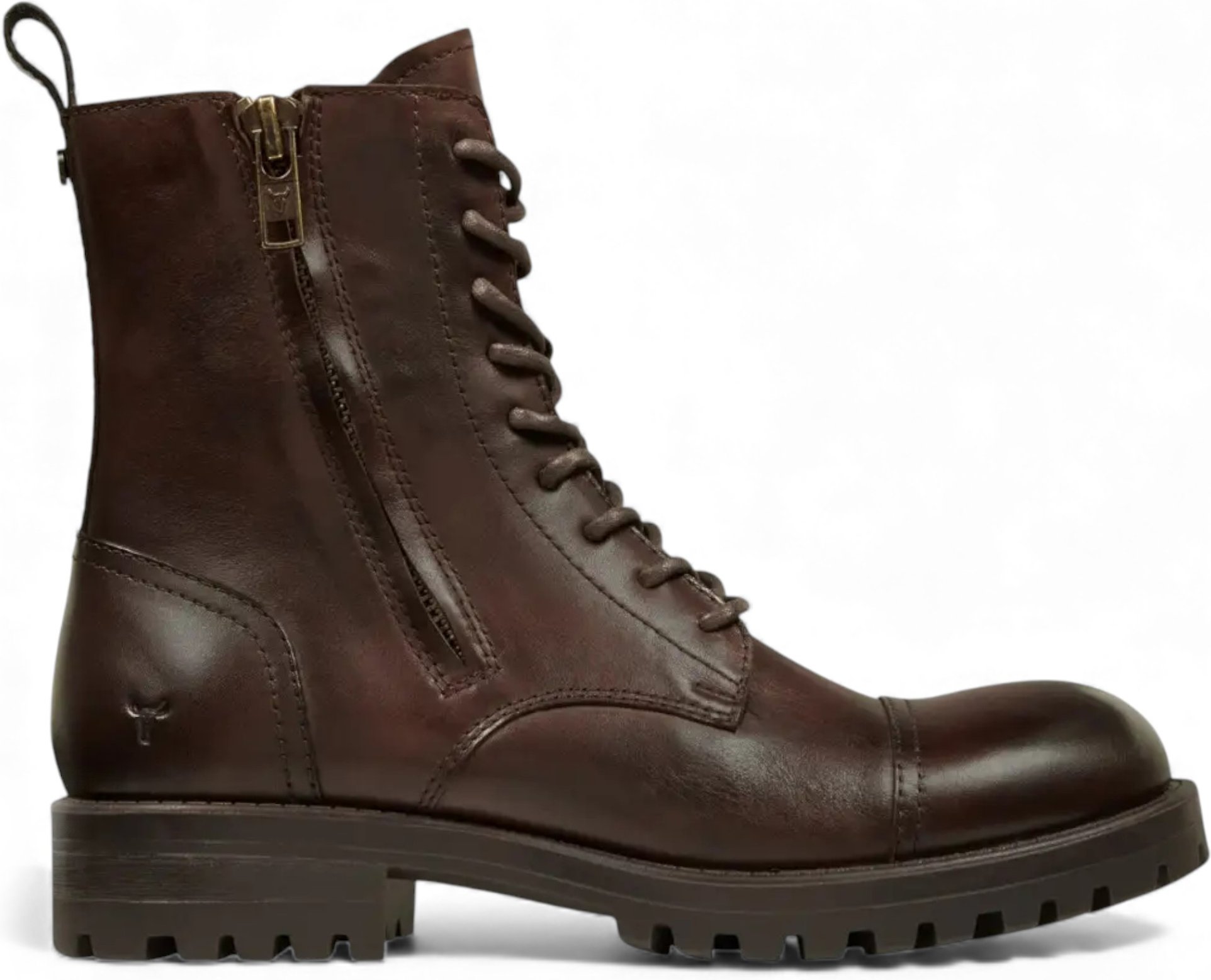 Windsorsmith Herren-Militärstiefel aus kastanienbraunem Leder - Willem