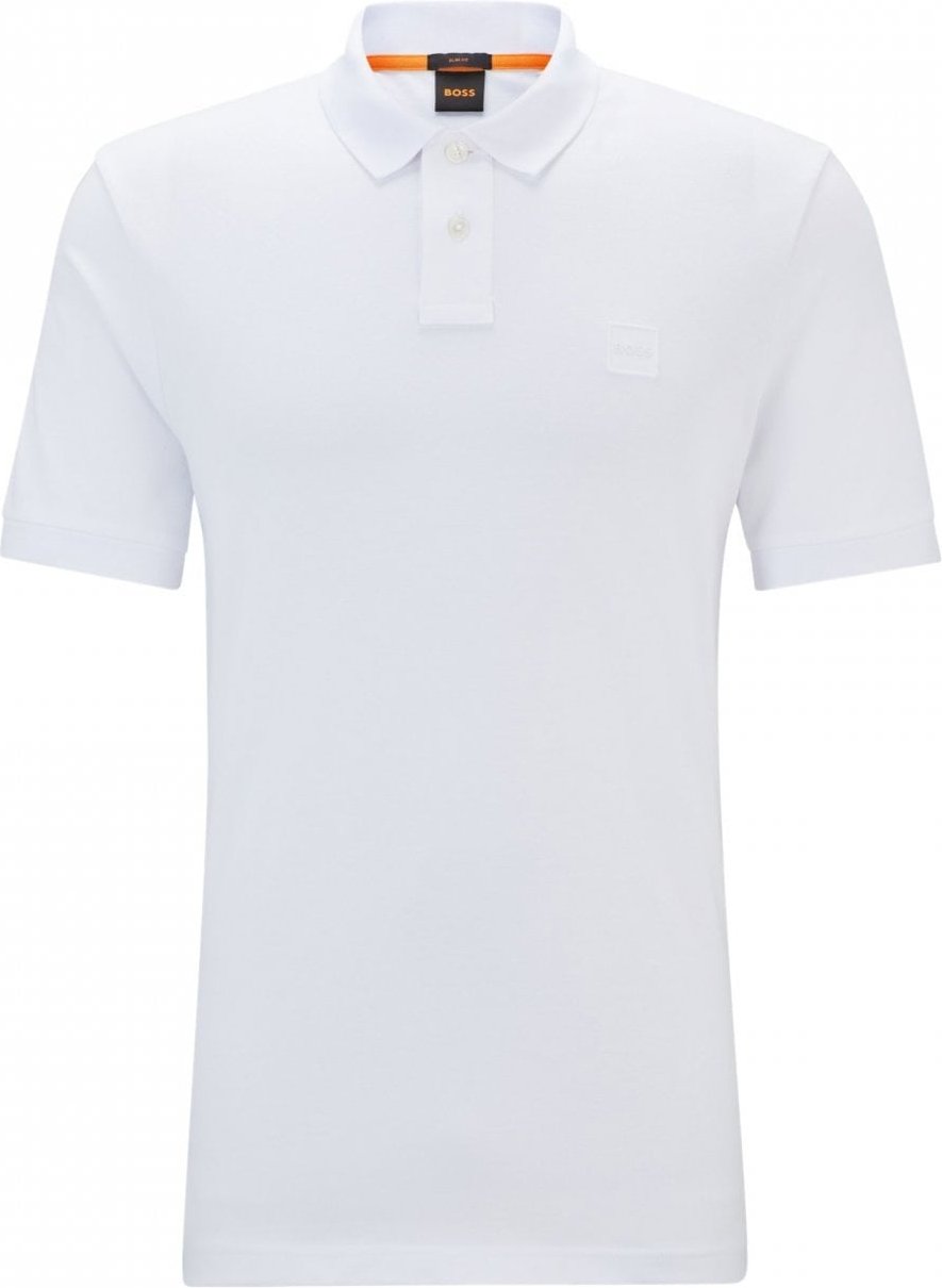 Thumbnail - BOSS Orange Passenger Herren Stretch-Cotton Slim-Fit Polohemd mit Logo-Patch NOS