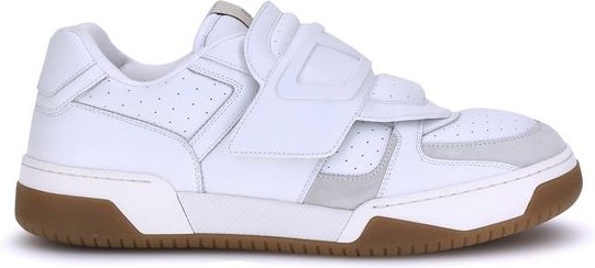 Leder Sneaker mit Klettverschluss