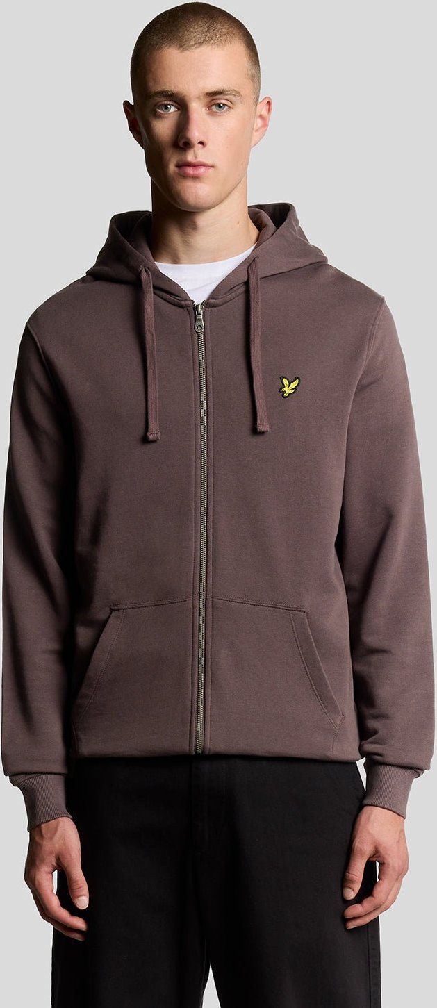 Thumbnail - Lyle & Scott Loopback Baumwoll Full Zip Hoodie - Braun