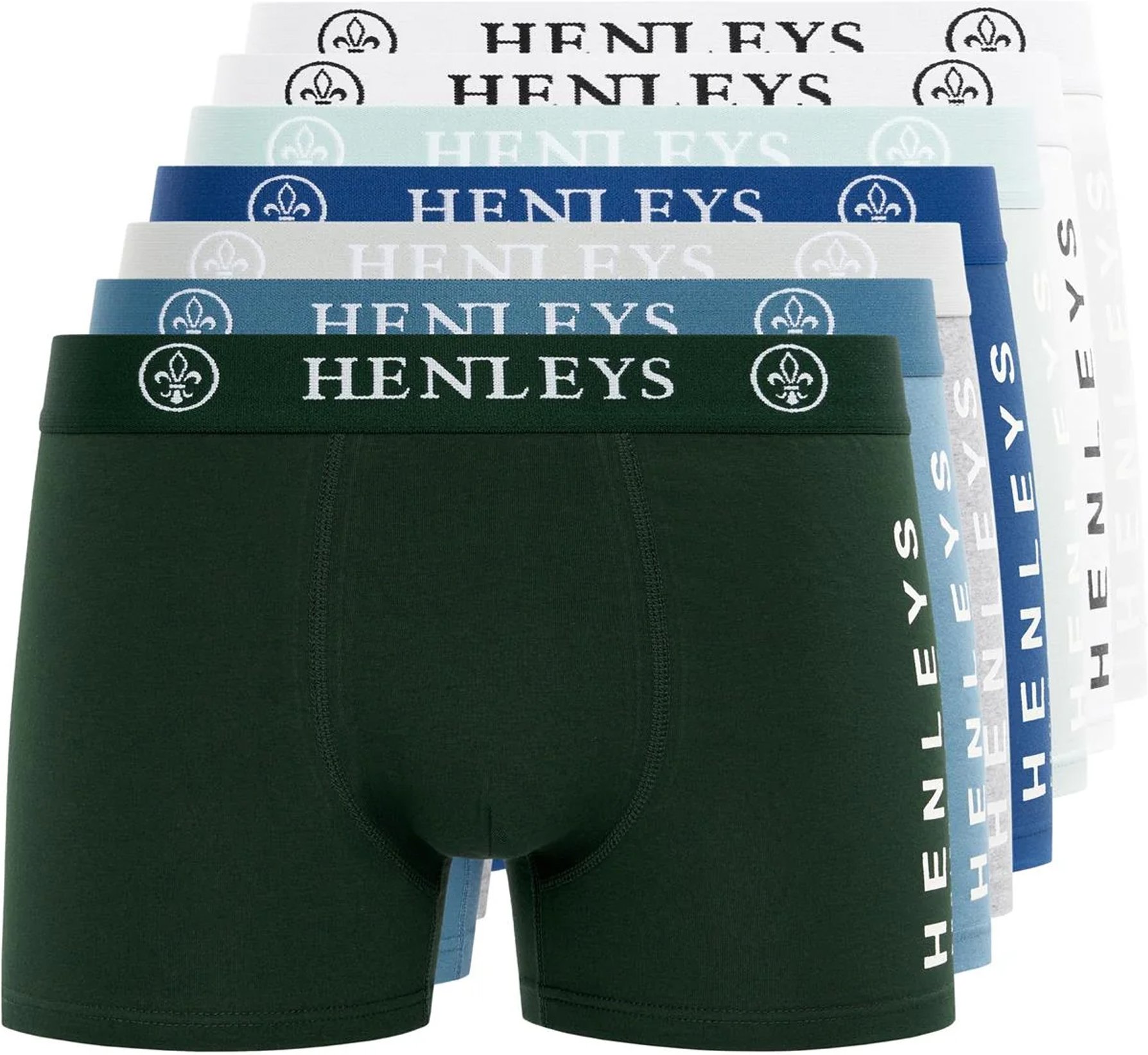 Henleys - "Mactyme" Boxershorts für Herren (7er-Pack) (Bunt)