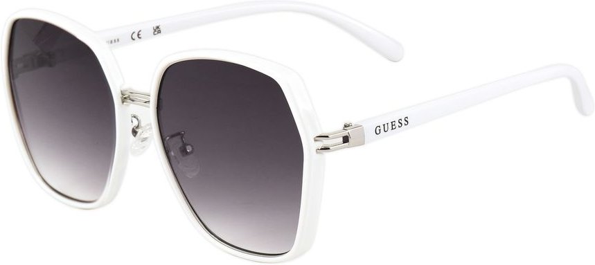 Gu7624 Weiße Quadratische Sonnenbrille