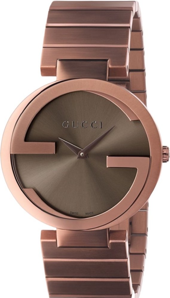 Gucci YA133317 Interlocking Braunes Zifferblatt Unisex-Uhr