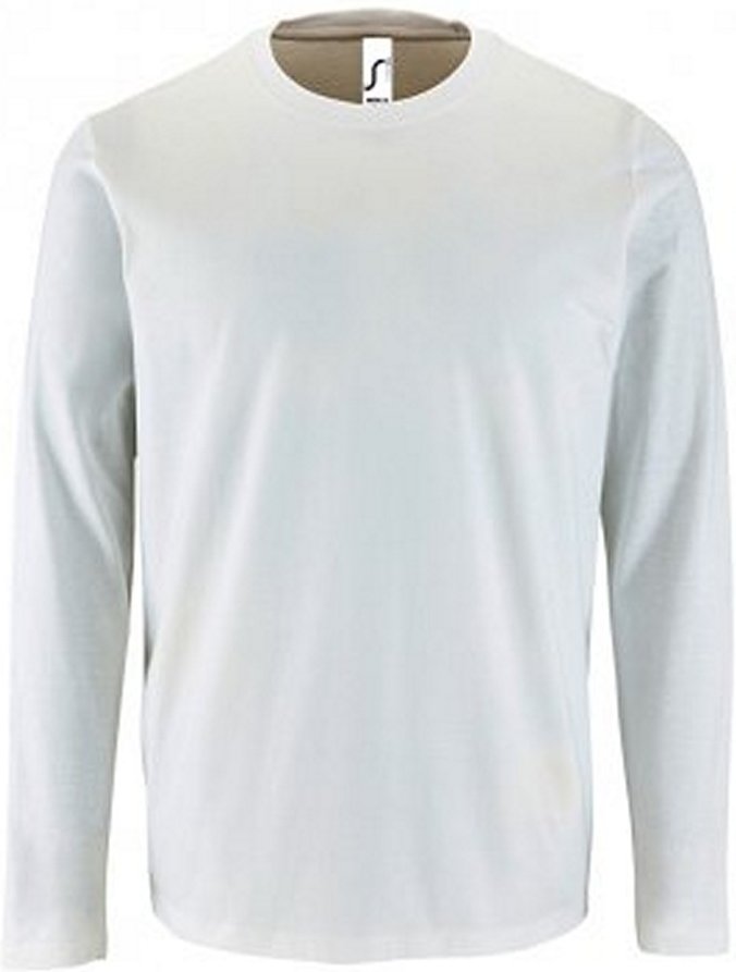 SOLS Herren Imperial Langarm T-Shirt (Weiß)