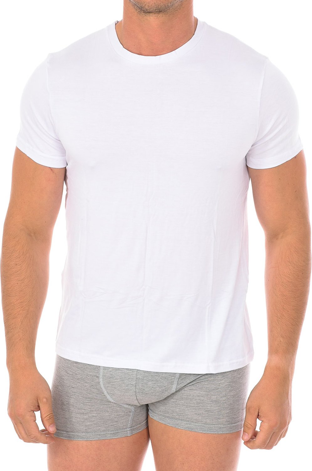 Herren Bambus Kurzarm Unterhemd Q602