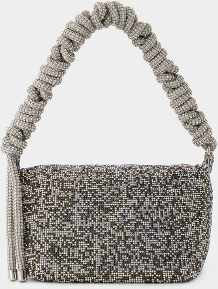 Thumbnail - Crystal Mesh Tasche - Kara - Polyester - Schwarz Pixel
