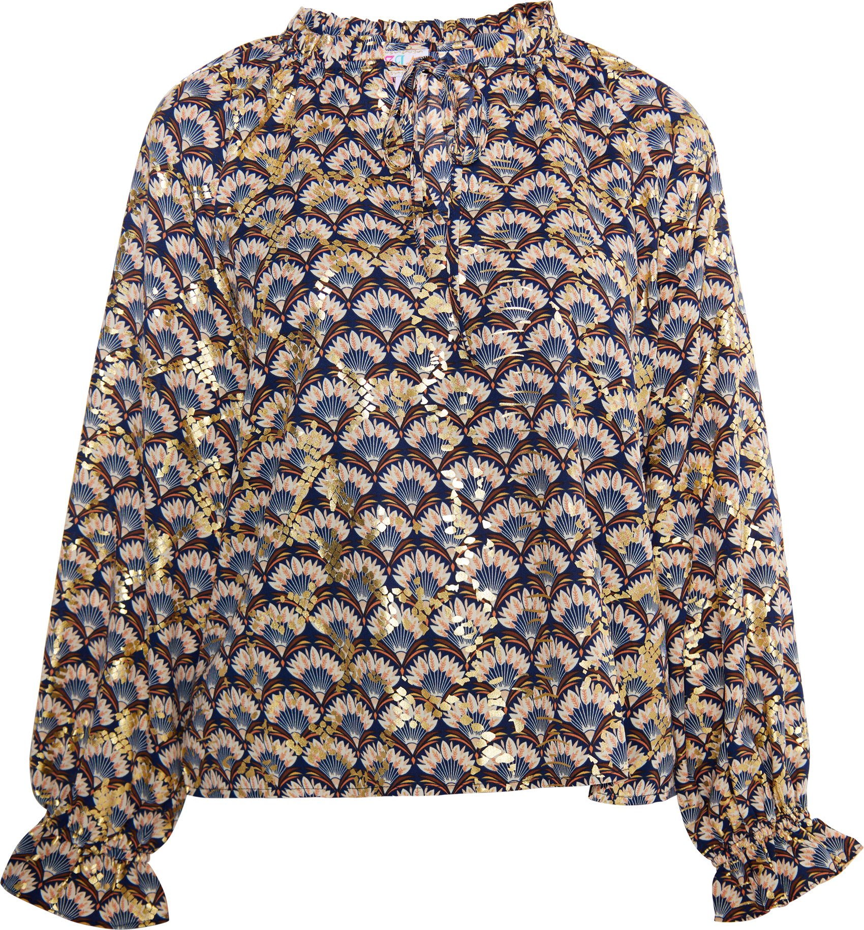 IZIA Bluse Damen Marine Mehrfarbig