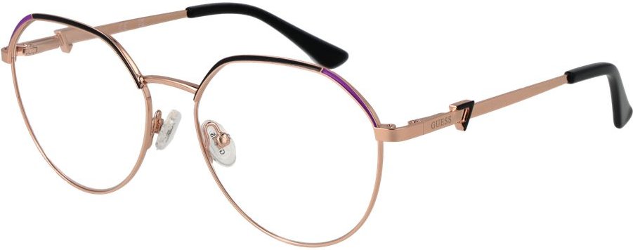 Roségoldene runde Brille