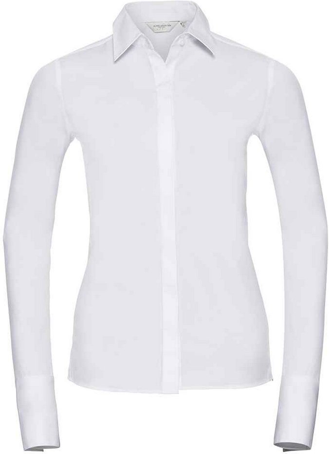 Thumbnail - Russell Collection - "Ultimate" Formelles Hemd für Damen (Weiß)