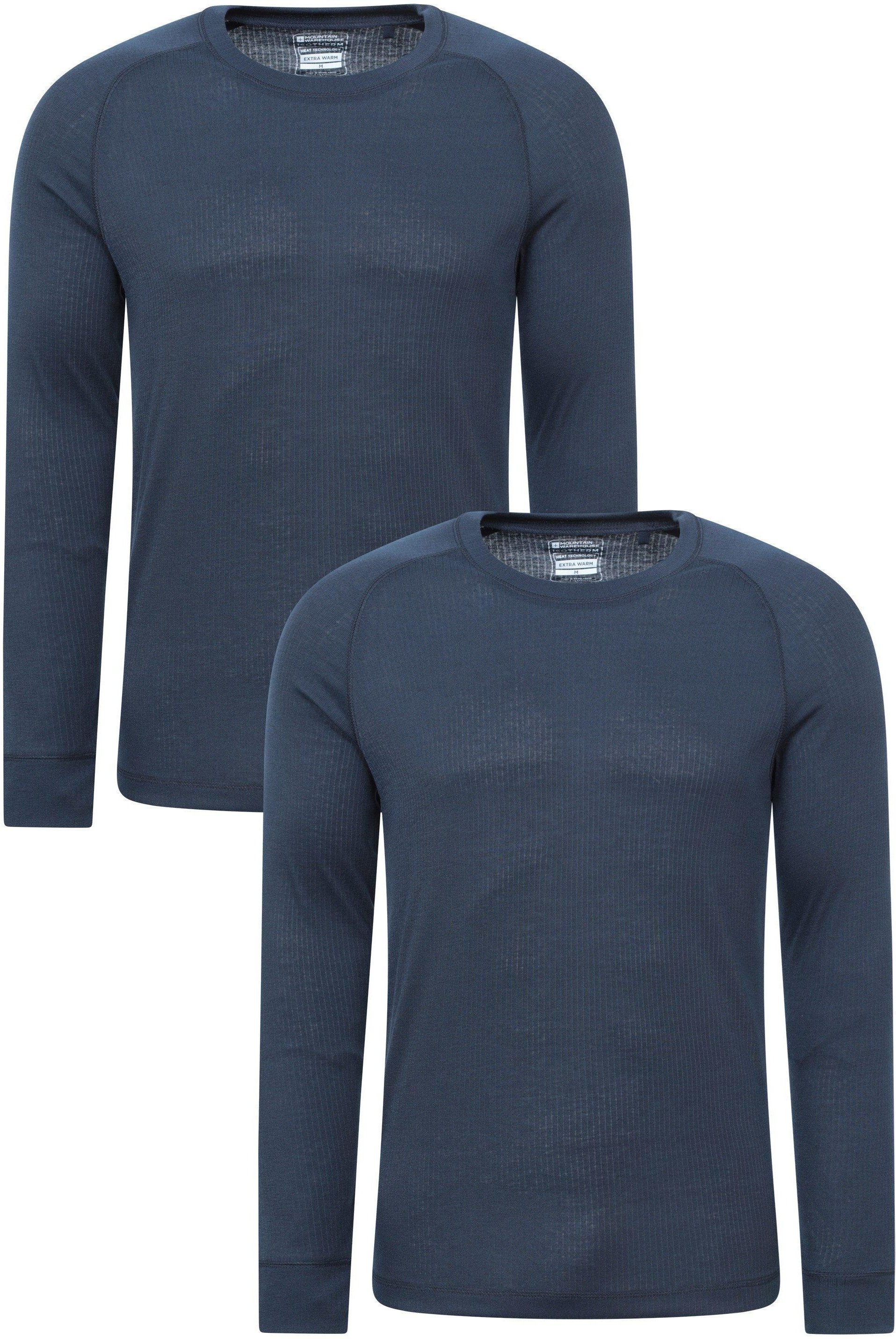 Thumbnail - Mountain Warehouse - "Talus" Base Layer Oberteil für Herren (2er-Pack) (Marineblau)