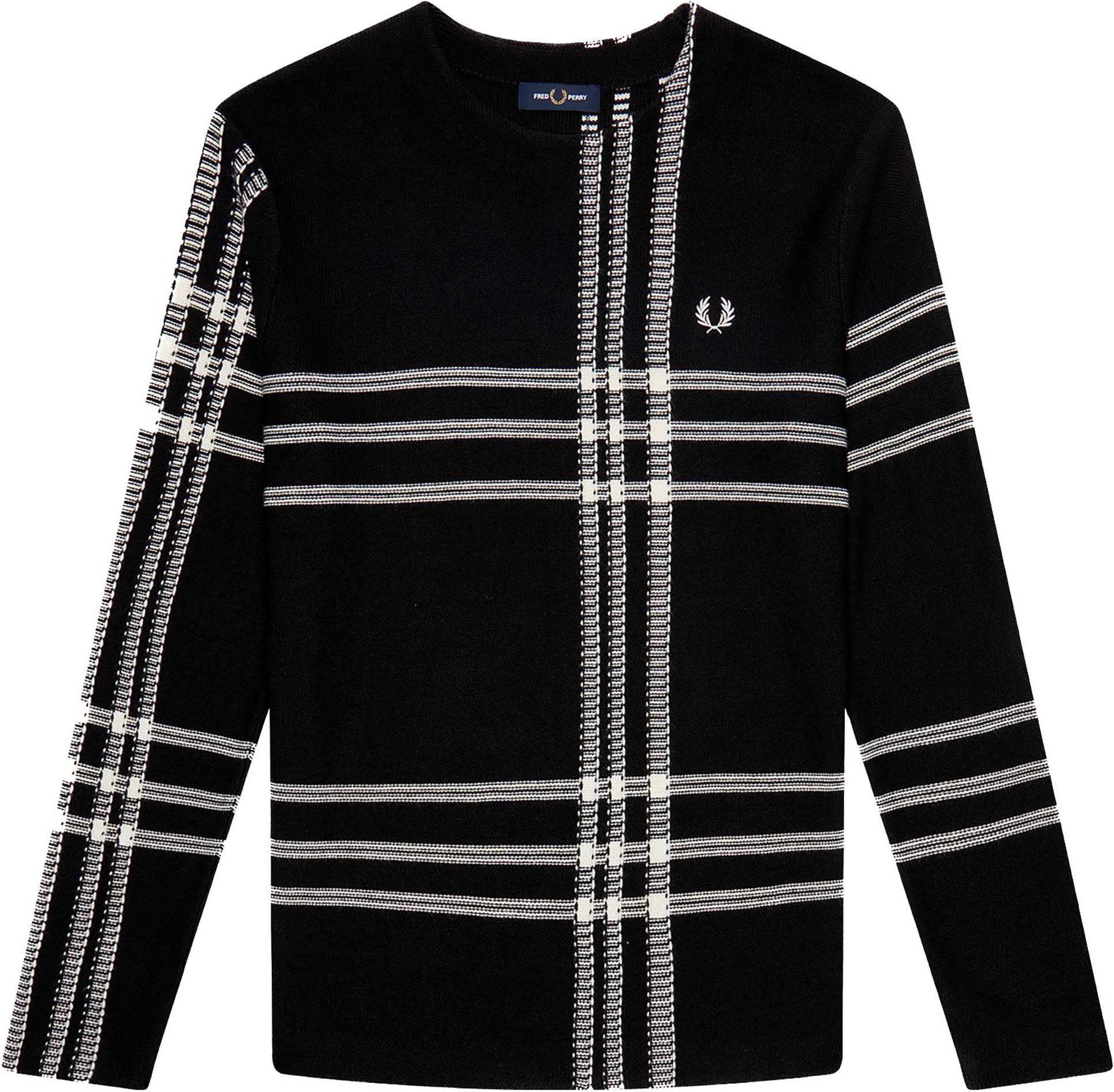 Fred Perry Pullover mit schwarzem Schottenkaro
