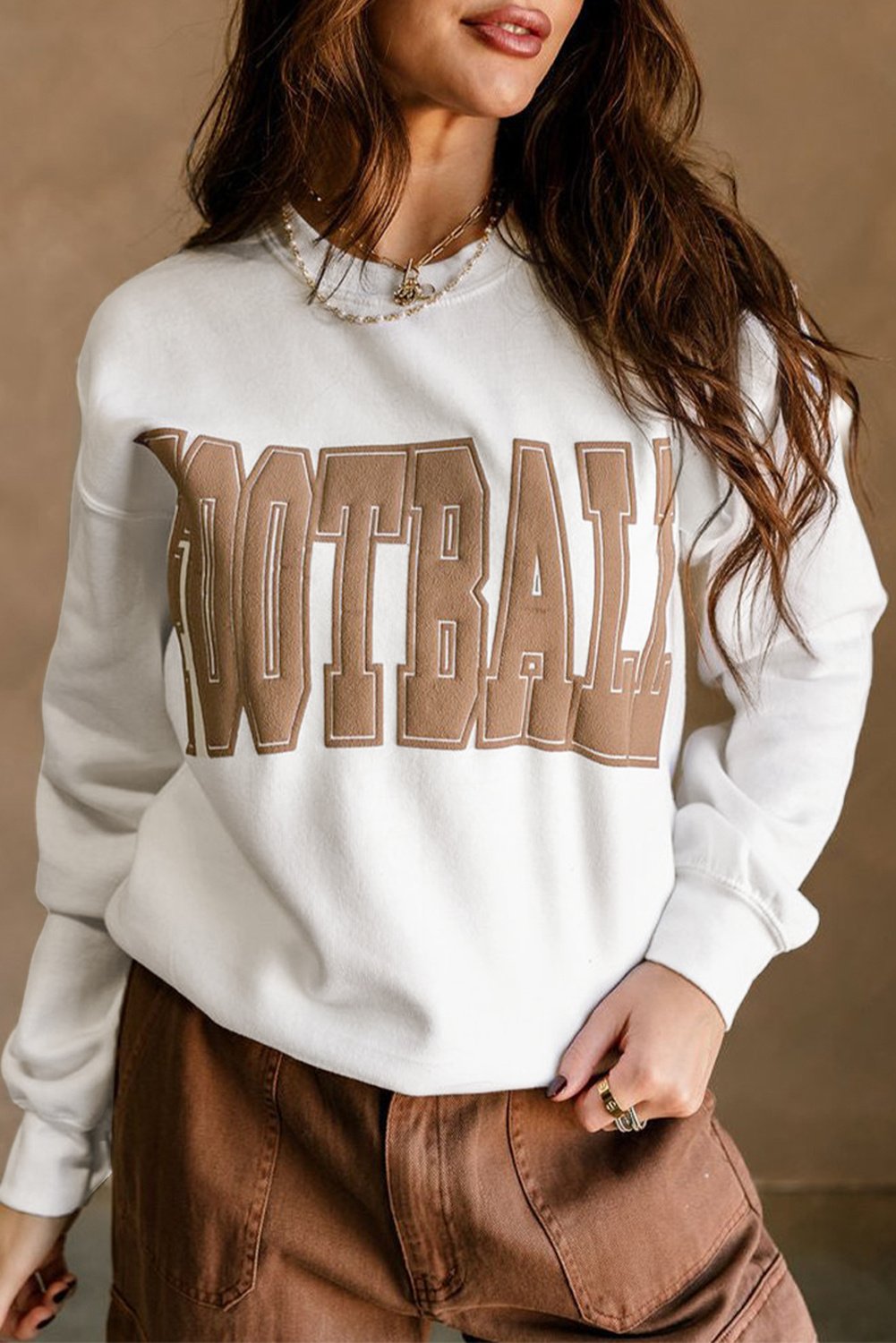 Thumbnail - Fußball Grafik Rundhalsausschnitt Sweatshirt