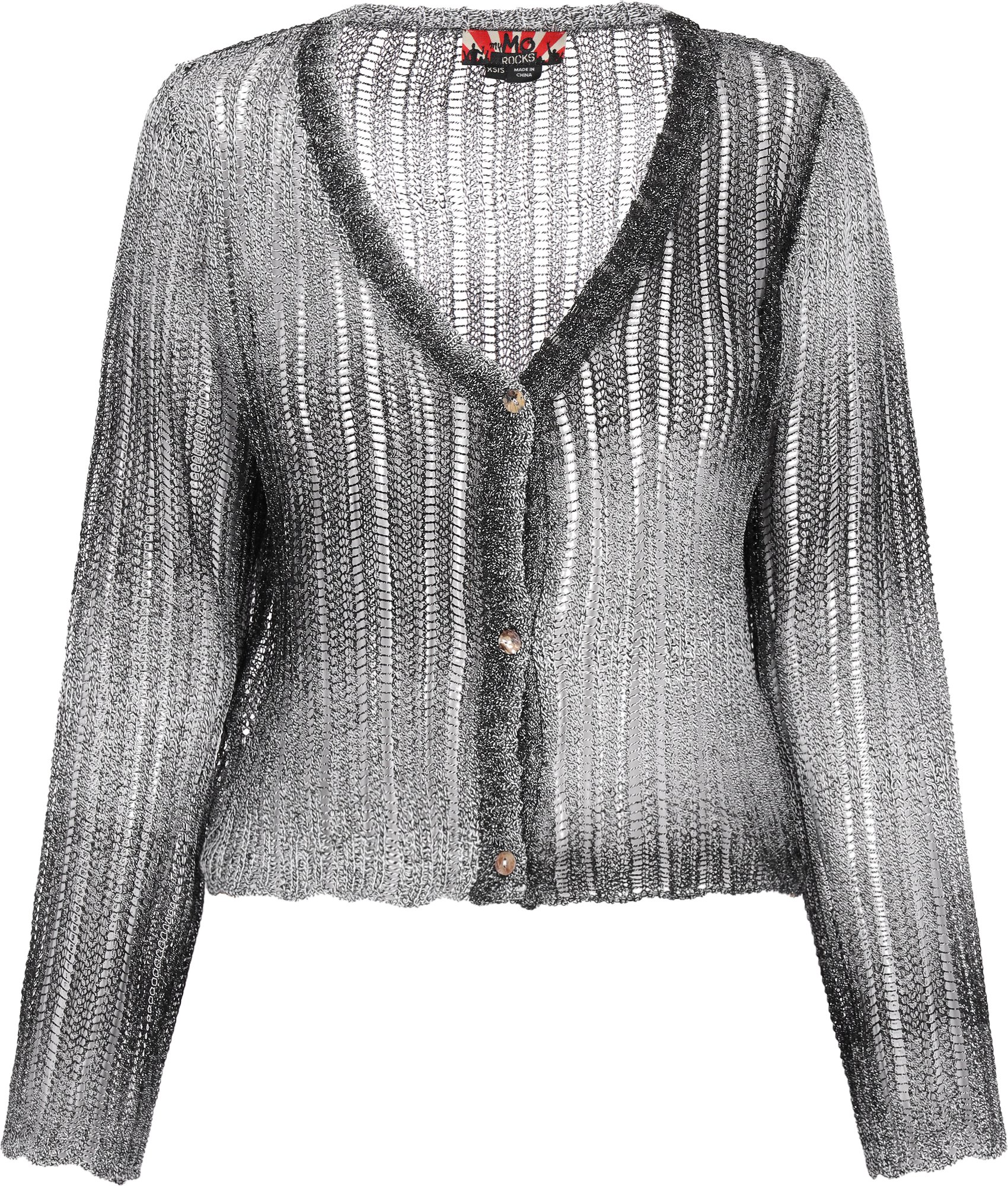 Mymo Strickjacke Frauen schwarz-weiß