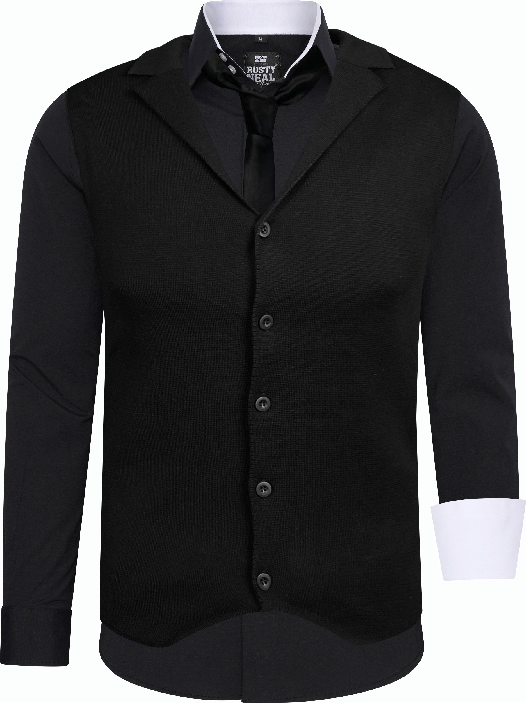 Hemd mit Weste und Krawatte 3-teilig