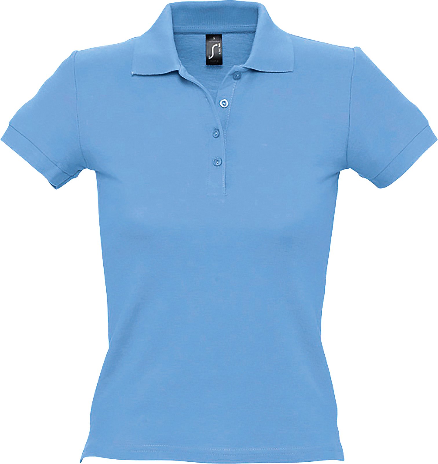 SOLS - PEOPLE Kurzarm Polo-Shirt - Damen (Hellblau)