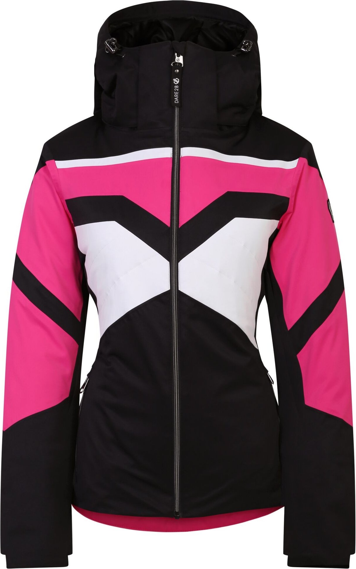 Dare 2B - "Rocker" Jacke mit Kapuze für Damen (Reines Rosa/Schwarz)