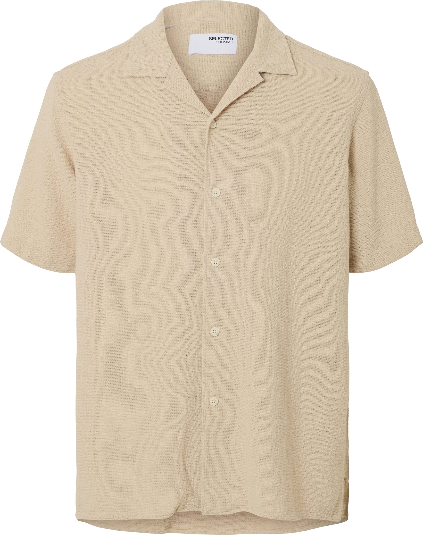 Selected Sal Relax Fit Overhemd Oatmeal Beige