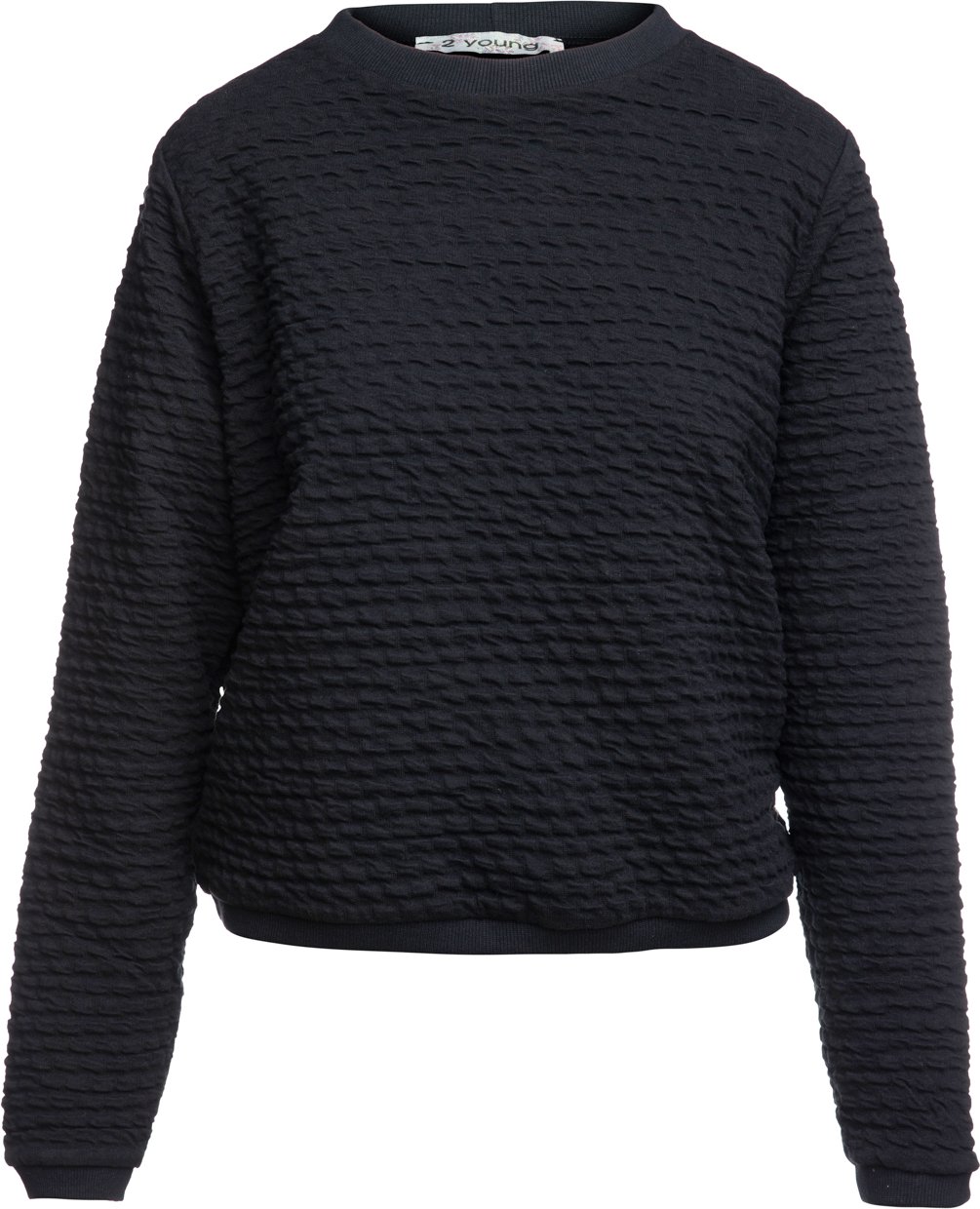 Schwarzes Jacquard-Sweatshirt