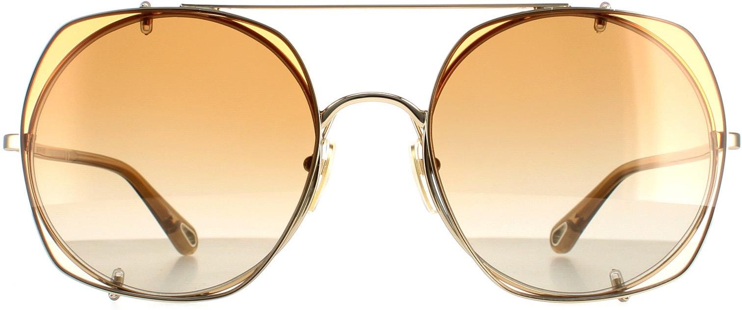 Chloe Aviator Damen Gold Orange Farbverlauf CH0042S