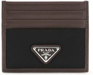 Prada Braune Kalbsleder Bos Taurus Geldbörse