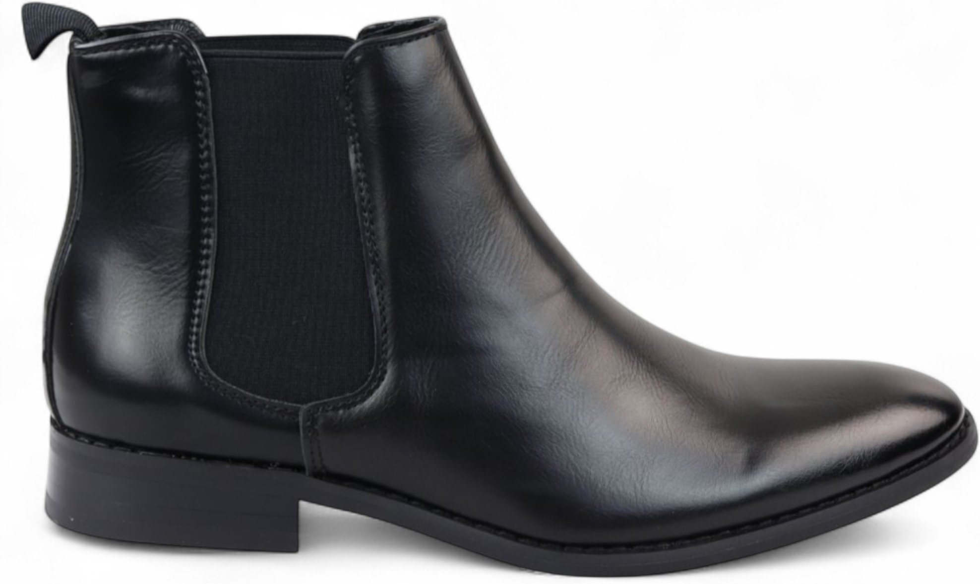 Schwarze Chelsea-Slipper-Office-Stiefeletten für Herren