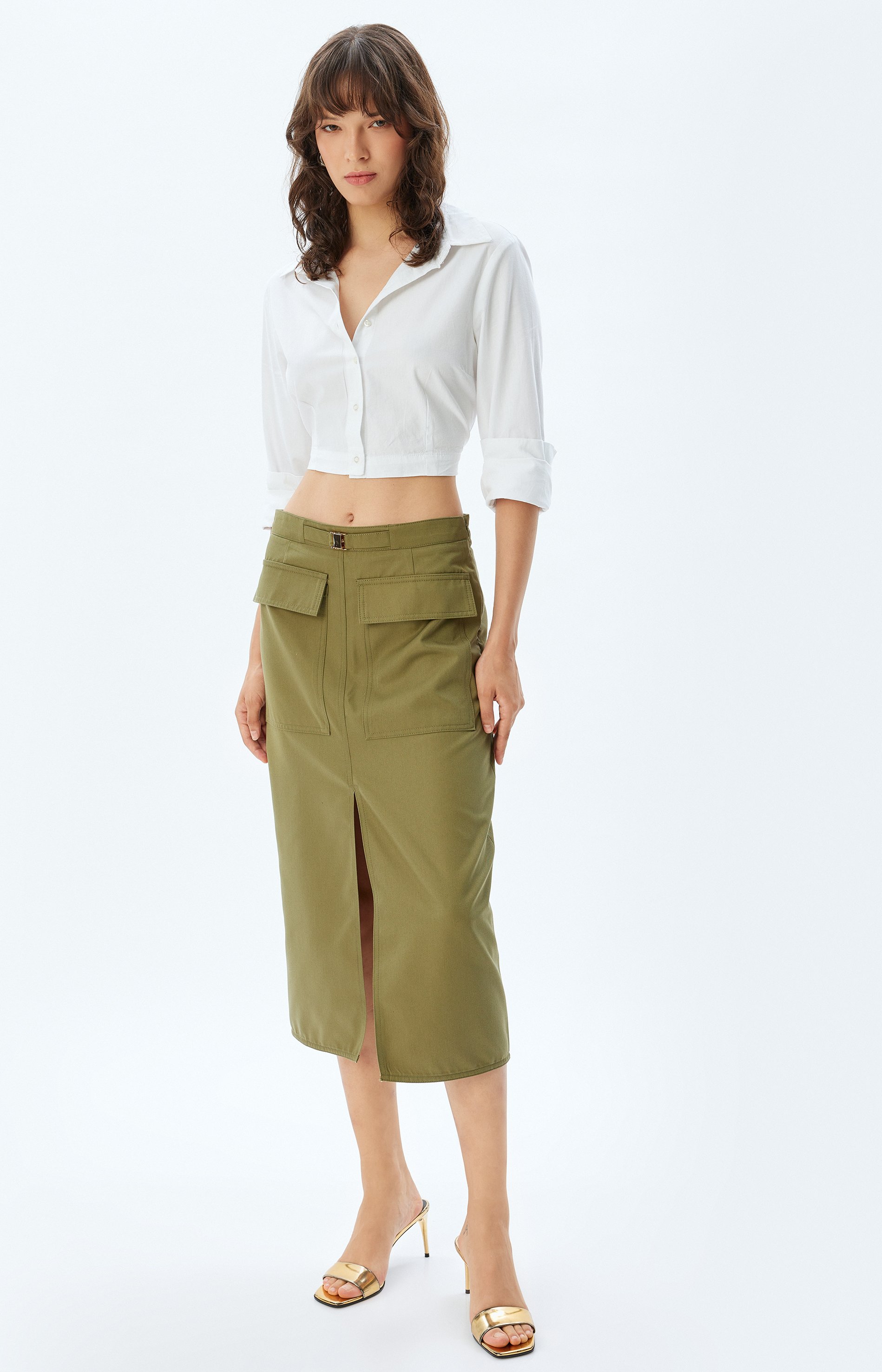 Thumbnail - Koton Rock Midi Länge Bleistiftrock