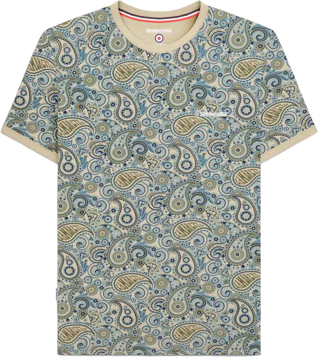 Lambretta - "SS25" T-Shirt für Herren (Holz/Asche/Khaki)