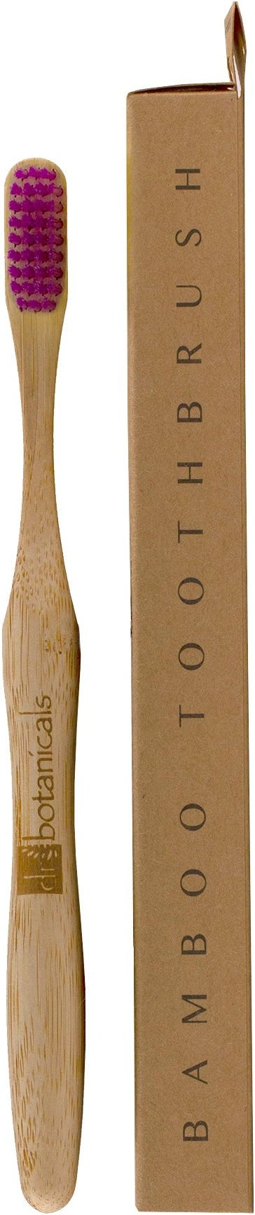 Dr Botanicals Bambuszahnbürste Lila Zwillings-Wertpaket
