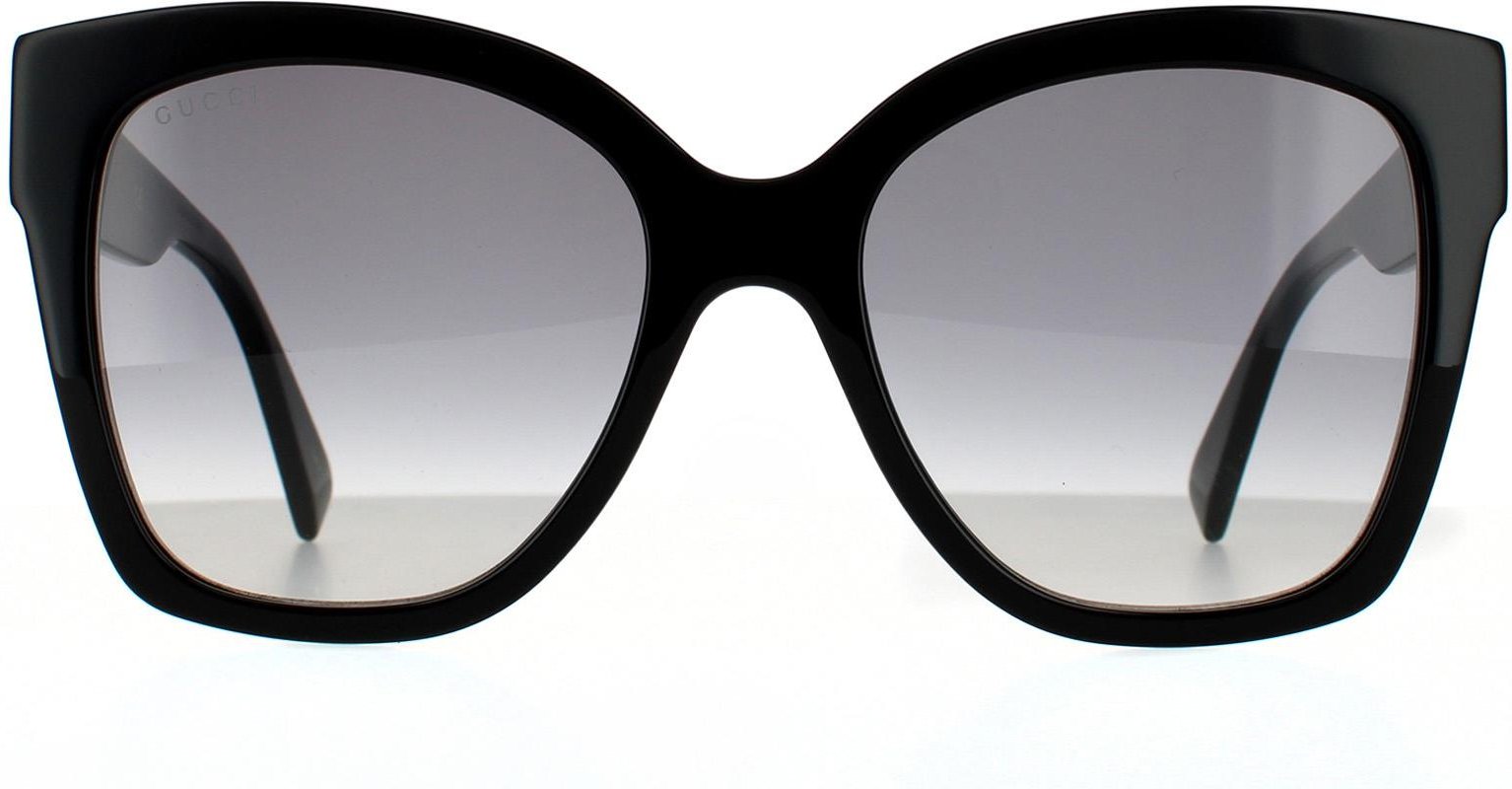 Gucci Square Womens Schwarz Grau Gradient Sonnenbrille