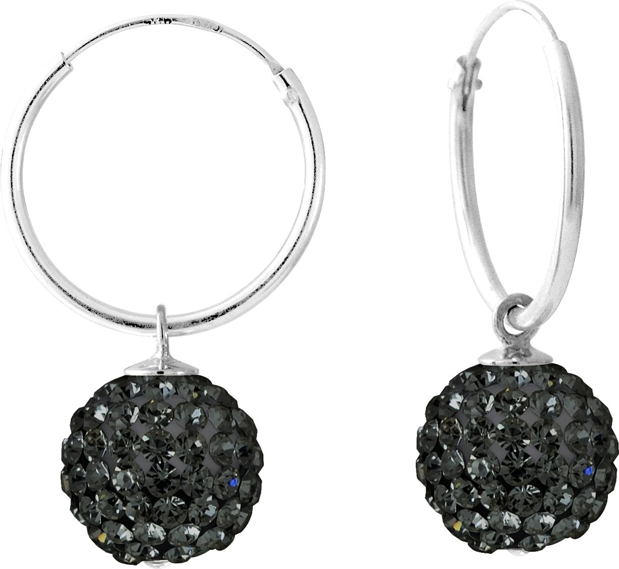DIADEMA - Ohrringe Black Night - Kristall Schwarz - Kollektion Crystal Pearl