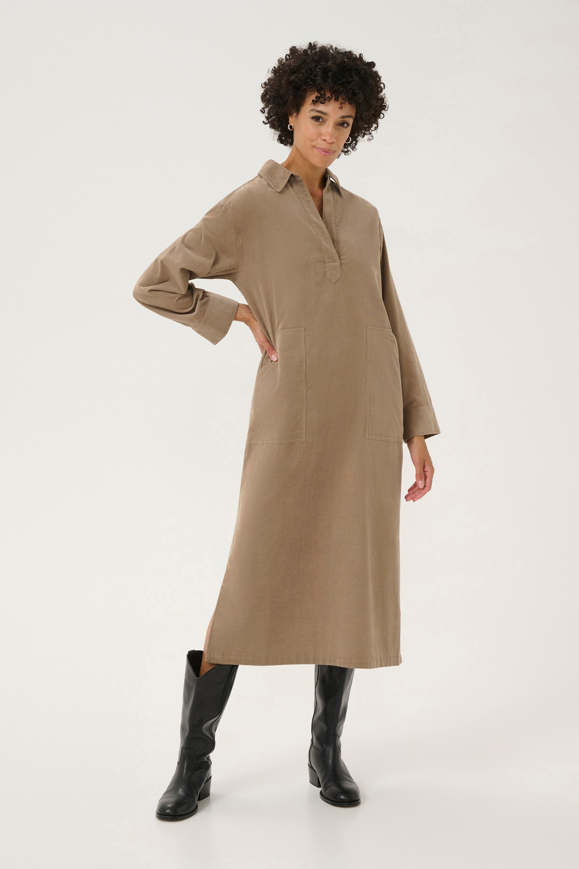 Kleid LollaPW Baggy fit taupe