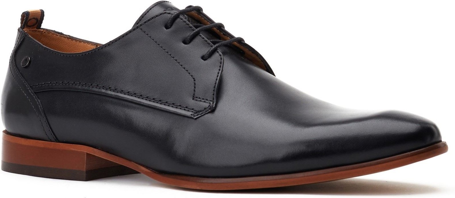 Thumbnail - Base London Gambino Excel Leder Herren Schwarz Schnürschuhe