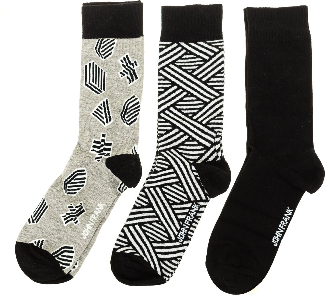 Pack-3 High-Top-Socken mit Antidruck-Bündchen JF3LSMC01-MULTICOLOR Mann