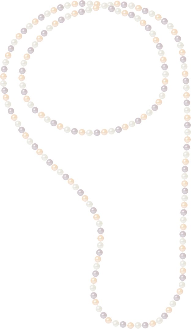 Sautoir OPERA Perles d'Eau Douce 7-8 mm Multicolores Longueur 120 cm