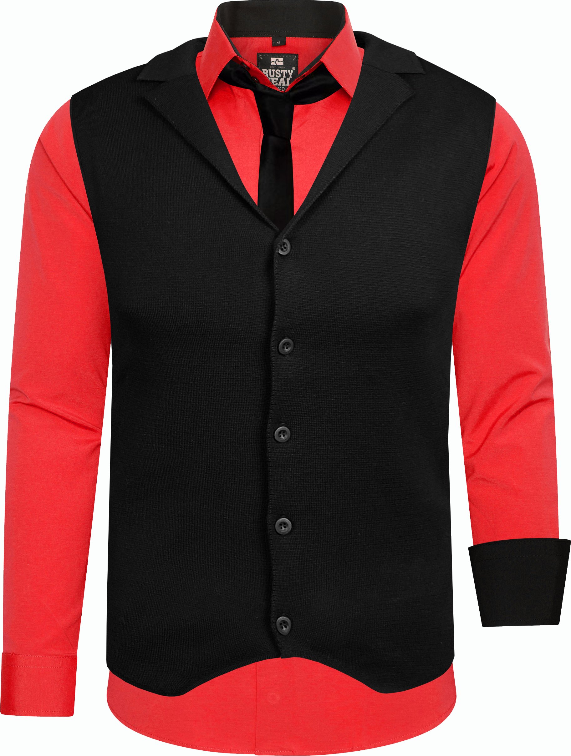 Hemd mit Weste und Krawatte 3er Set