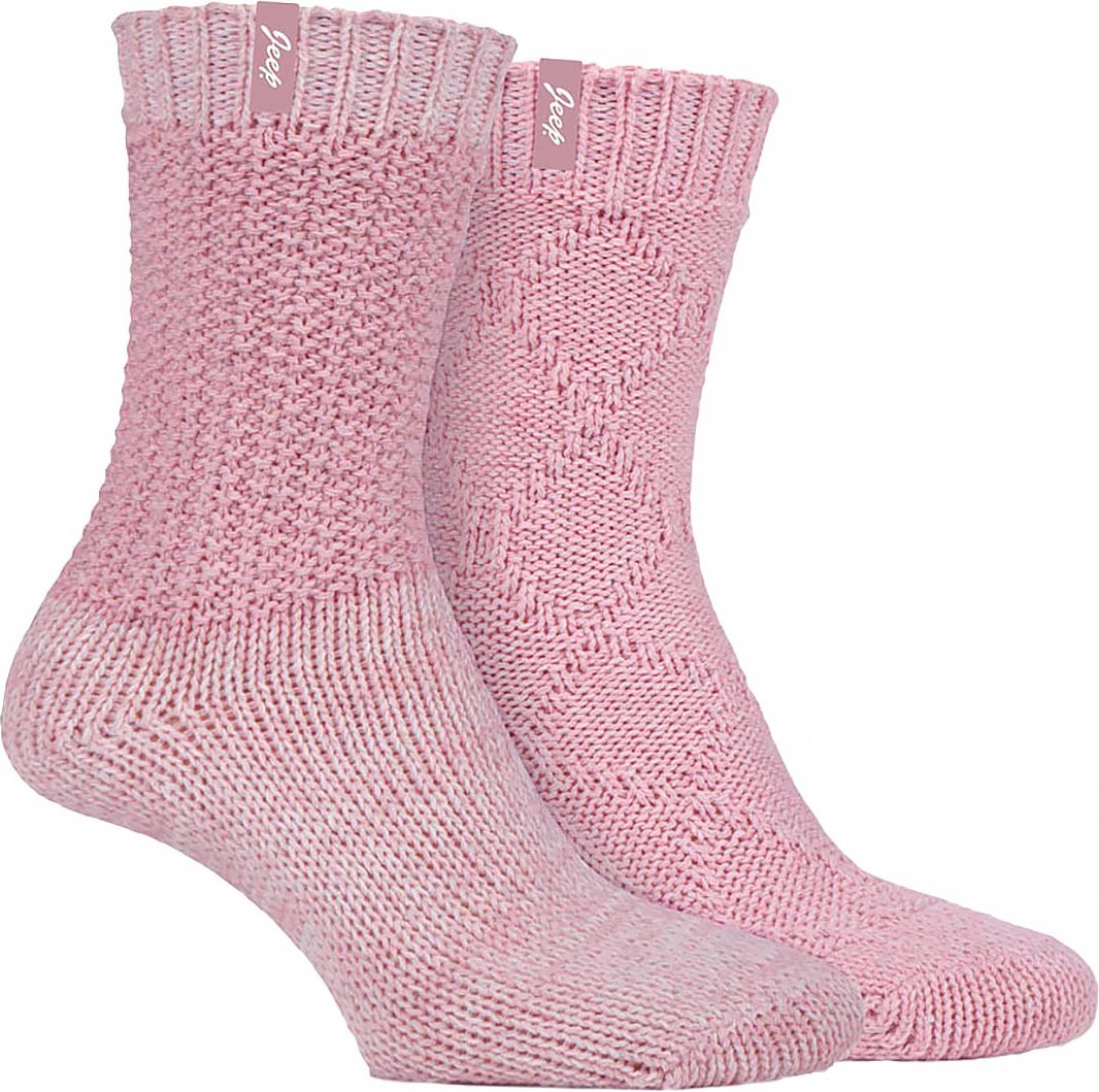 Damen Wollstiefelsocken | Jeep | Zopfstricksocken für Frauen, dicke Rippstrick-Wintersocken für Outdoor und Freizeit - R...