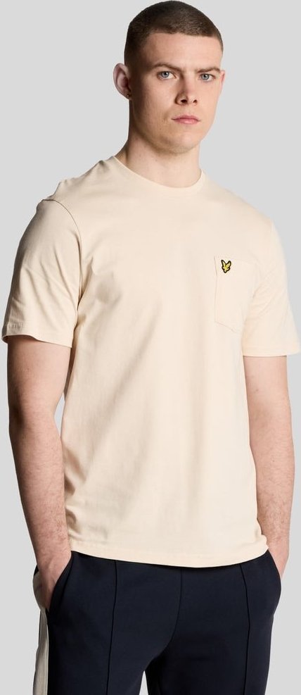 Lyle & Scott T-Shirt mit Tasche – Beige