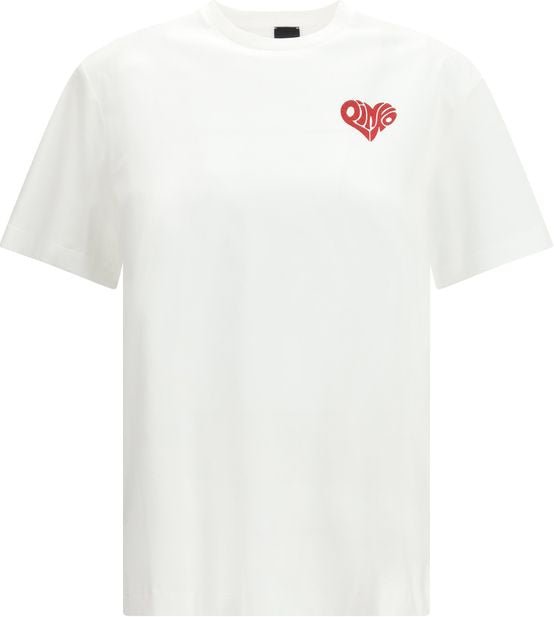 PINKO Weißes Baumwoll-T-Shirt