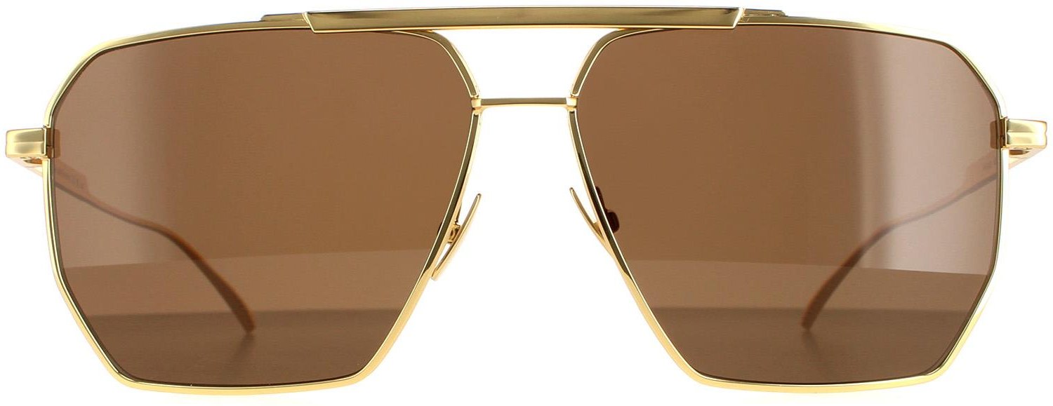 Bottega Veneta Carré Femmes Gold Marron BV1012S