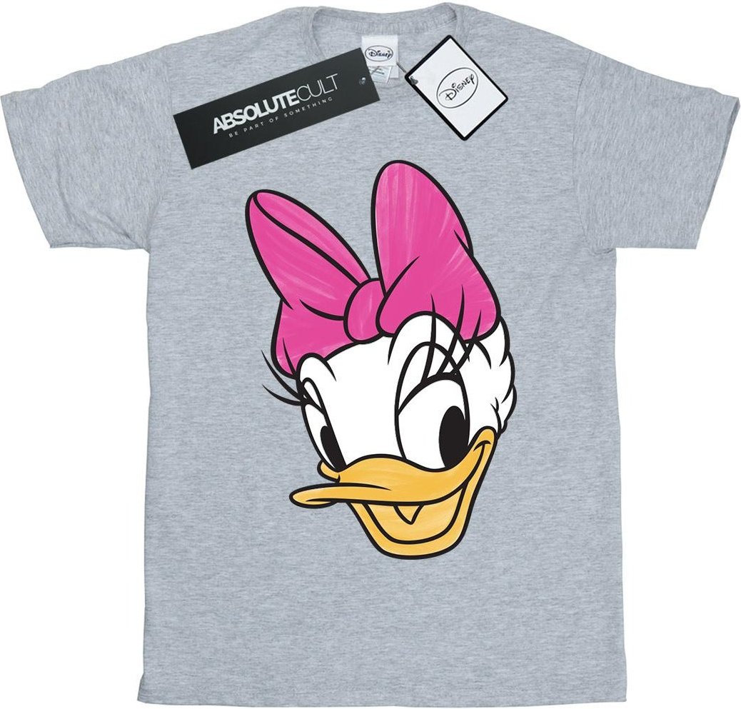 Disney - "Daisy Duck Head Painted" T-Shirt für Damen (Grau)