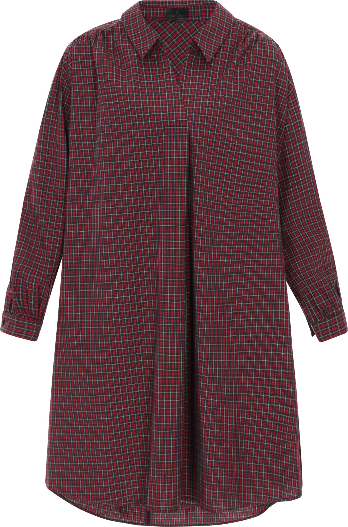 Dreimaster Kleid Frauen Roter Scheck