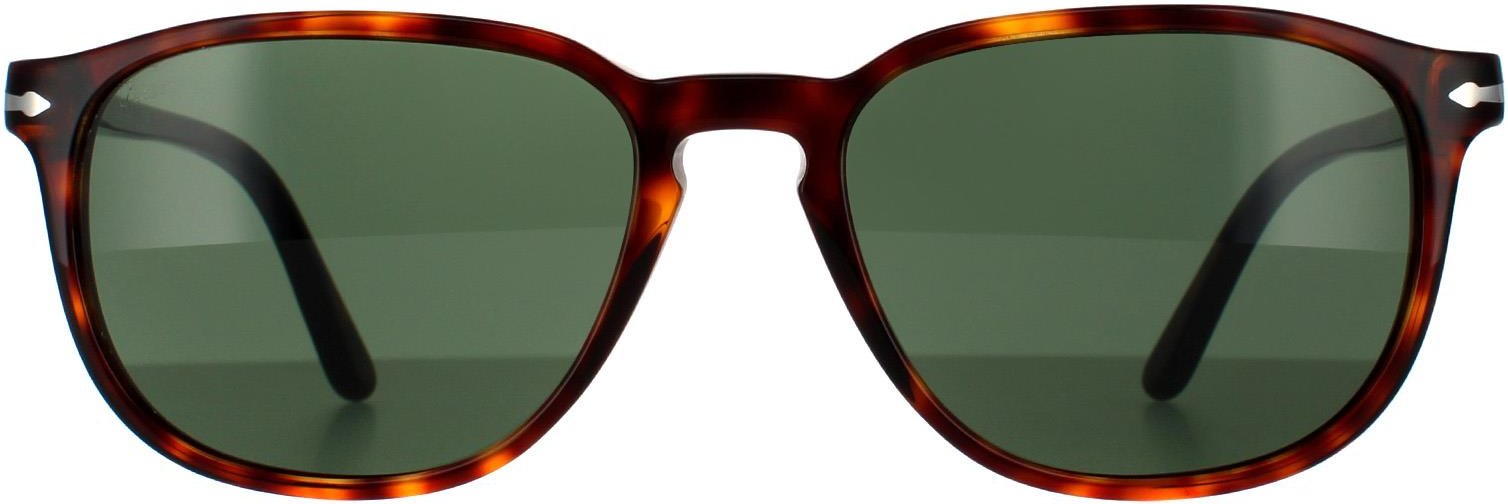 Persol Quadratische Herren Sonnenbrille Havanna Grün
