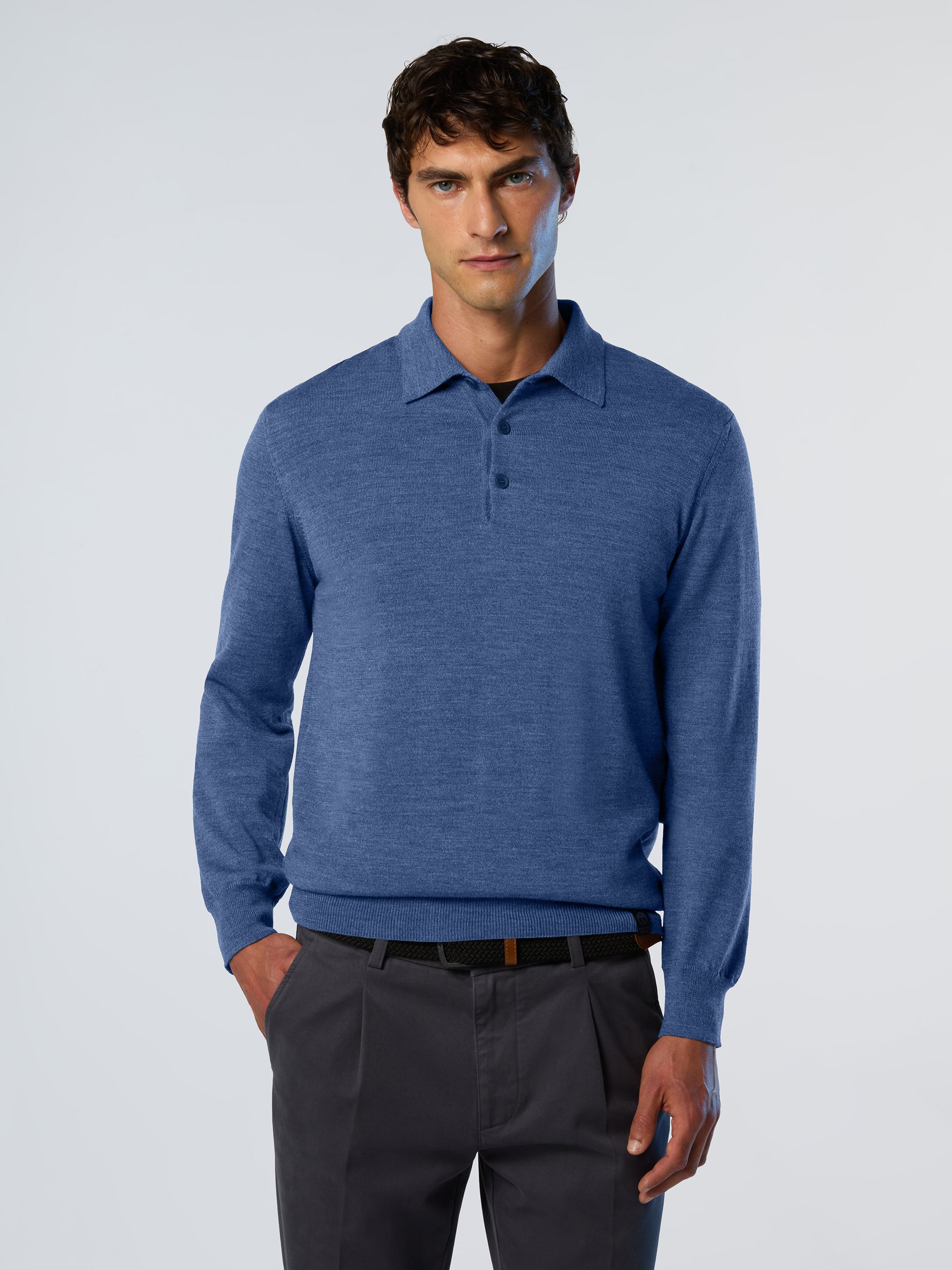 North Sails Pullover Poloshirt aus Merinowolle