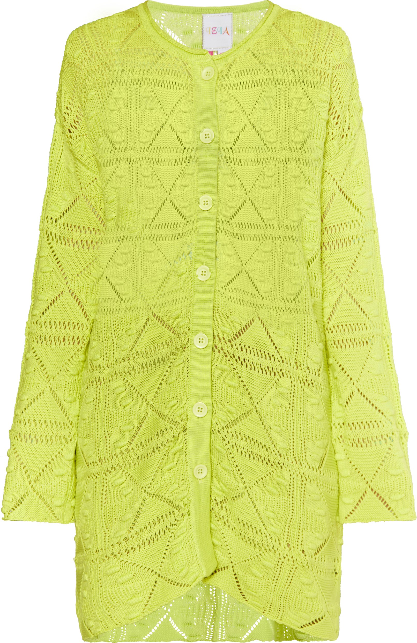 Thumbnail - IZIA Langer Cardigan Damen Limette
