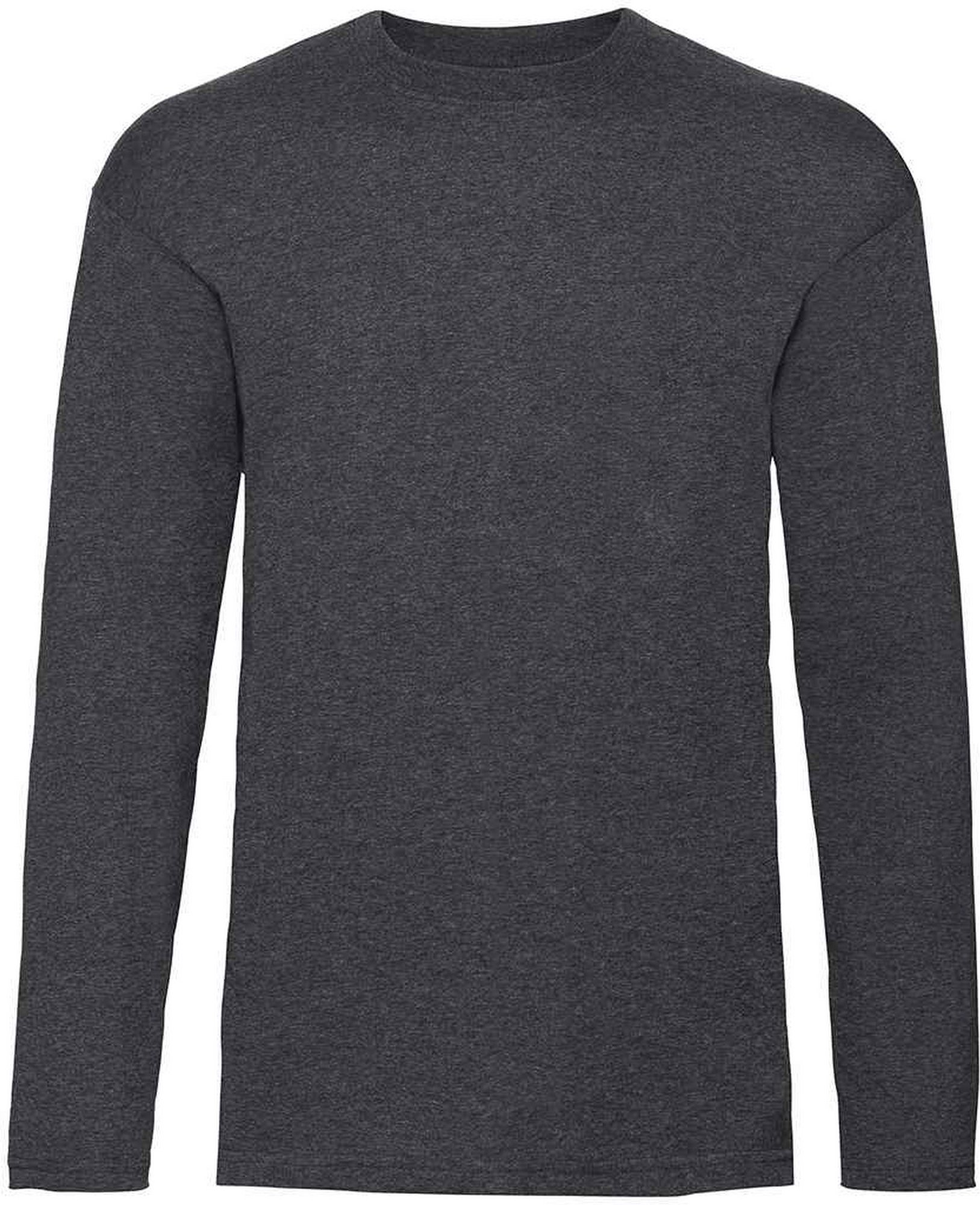 Fruit of the Loom - "Valueweight" T-Shirt für Herren/Damen Unisex Langärmlig (Grau meliert)