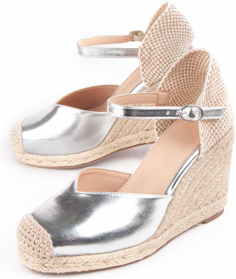 Montevita Wedge Espadrille Balenci4 Silber