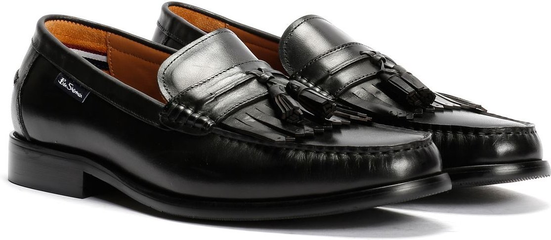 Ben Sherman Buster Leder Herren Schwarze Loafer