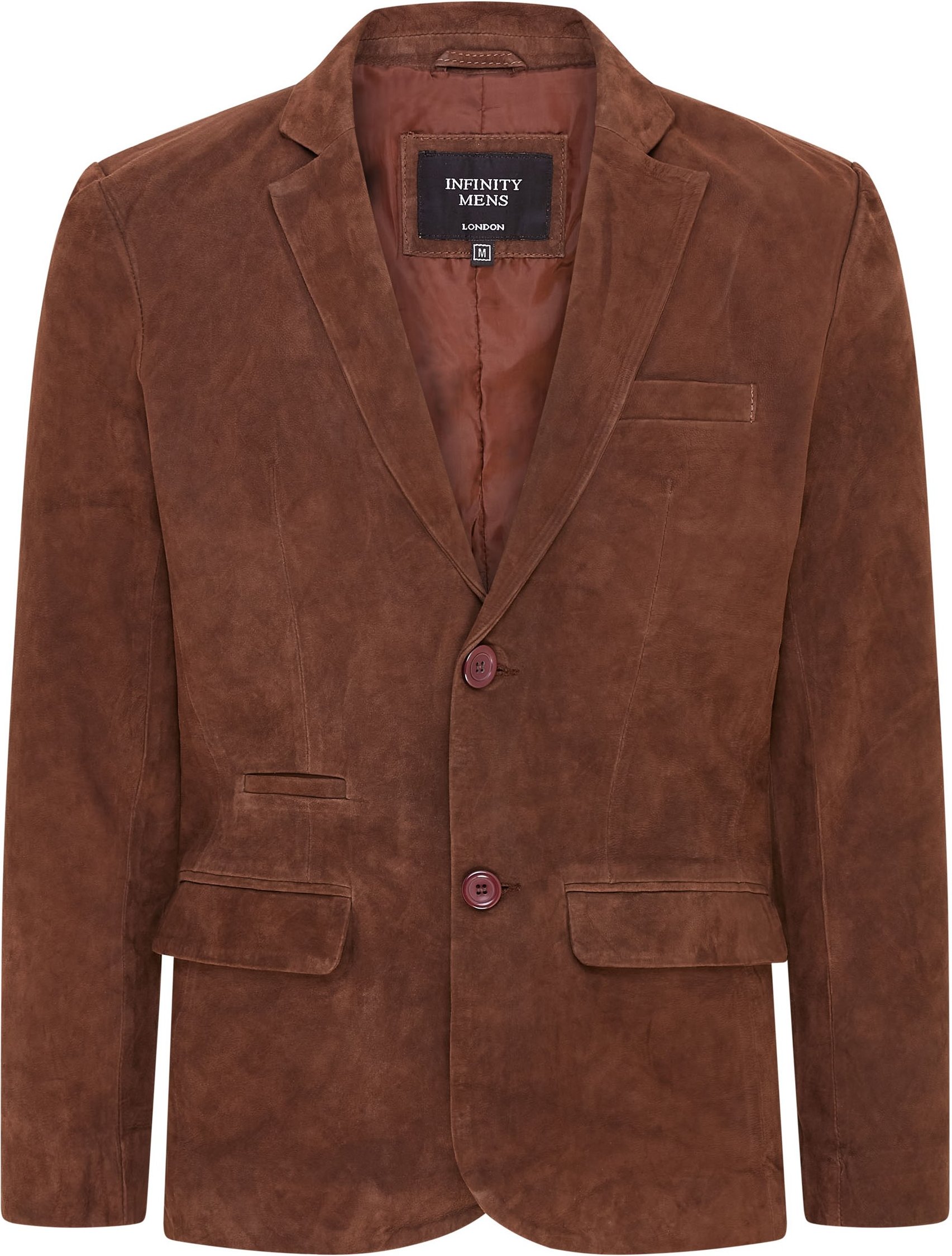 Herren Schmaler italienischer Blazer aus Ziegenwildleder in Braun - Somero